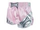 Kanong Frauen Retro Muay Thai shorts - Thaiboxhosen : KNSRTO-201-Rosa-Silber